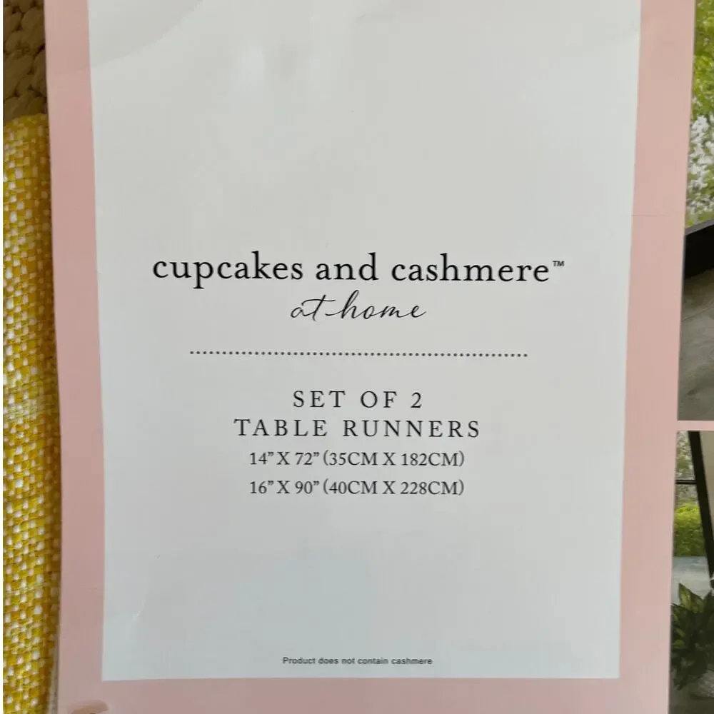 Cupcakes & Cashmere Spring Floral Easter Bunny Rabbit Double Table Runner NEW